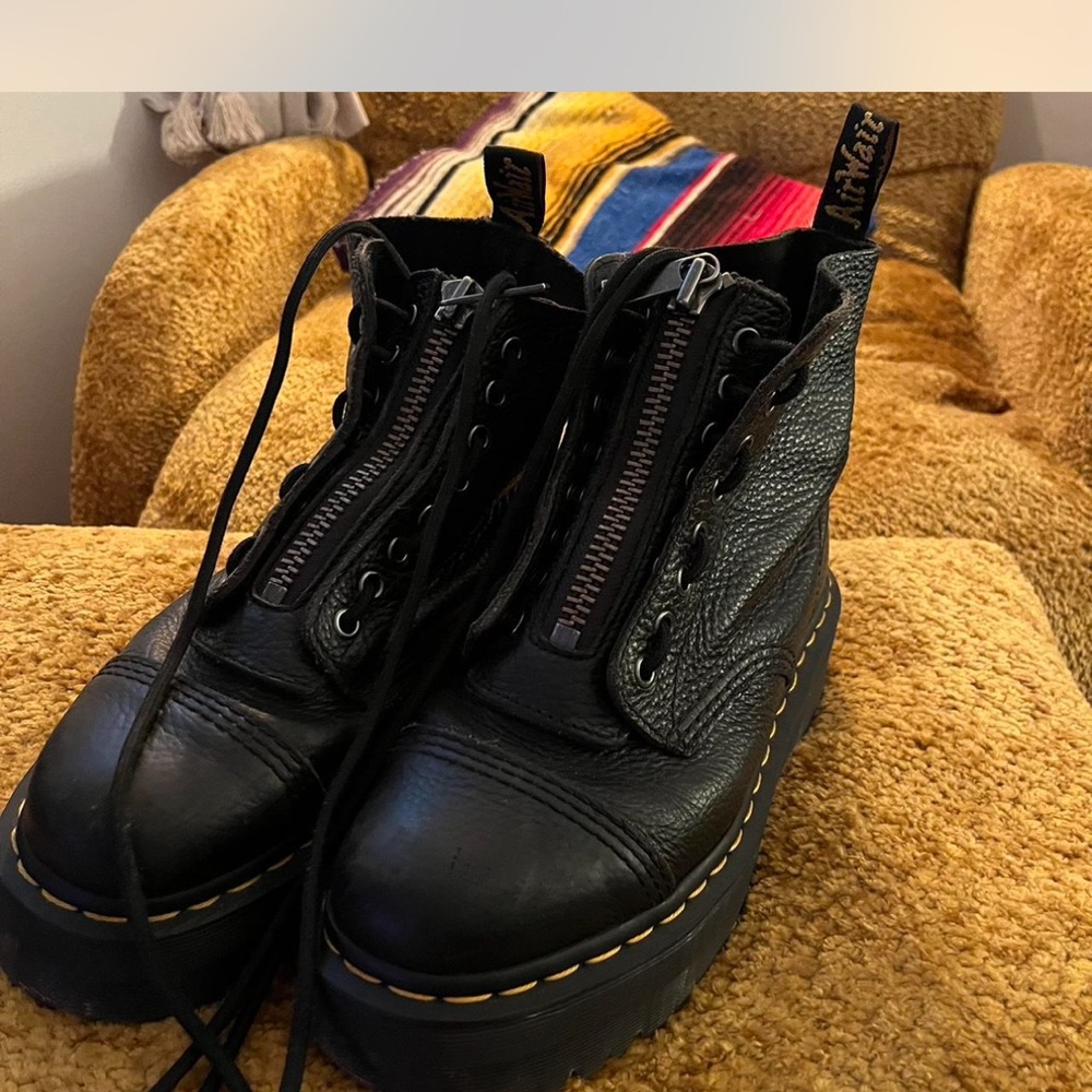 Dr. Martens Black Leather Women's Boots